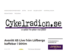 Tablet Screenshot of cykelradion.se